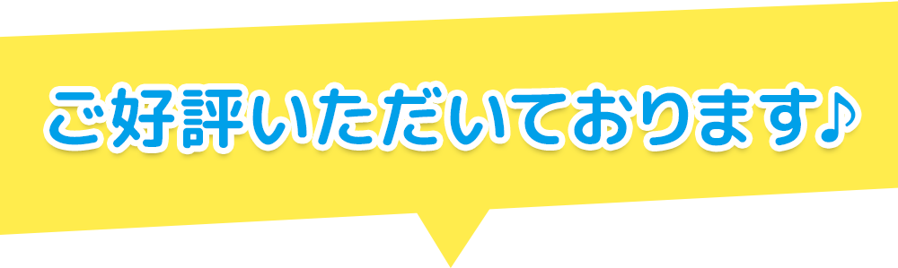 ご好評いただいております