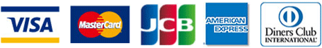 VISA　MasterCard　JCB　AMERICAN EXPRESS　Diners Club